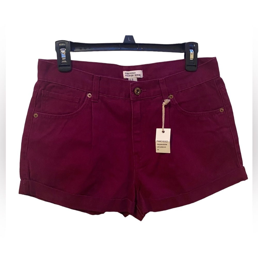 NWT Wine Denim Shorts